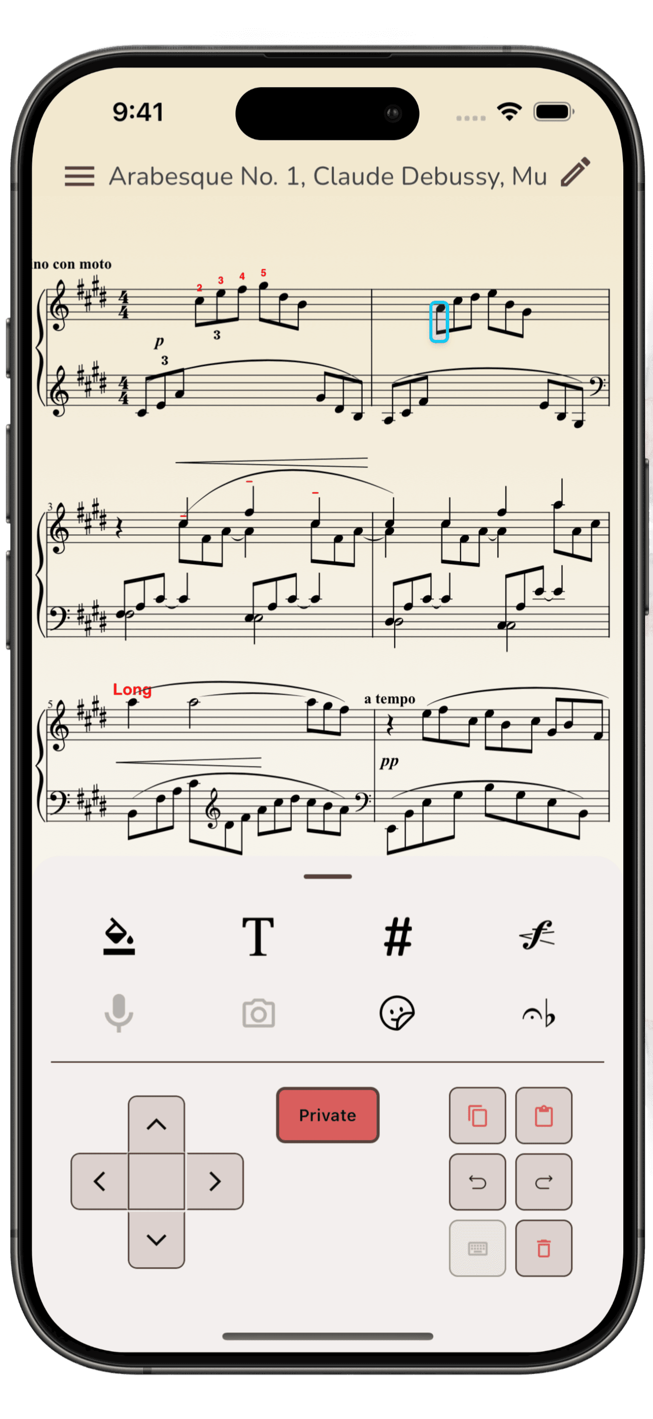 Interactive Music Scores in the app