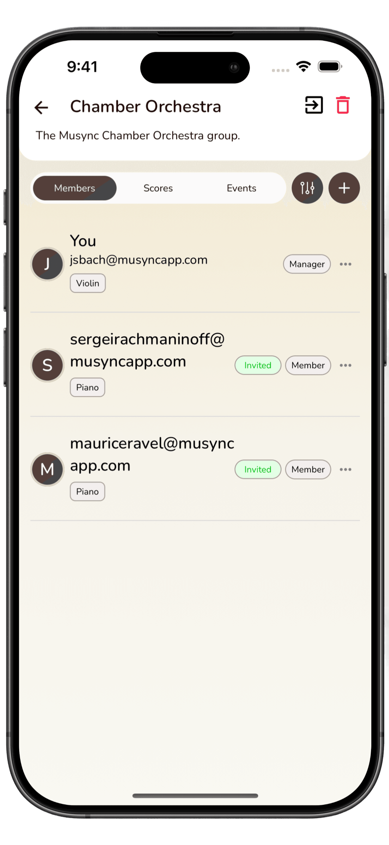 Work Together With Other Musicians in the app